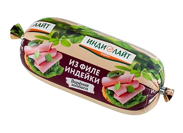 Колбаса из филе индейки Индилайт вареная, 400г