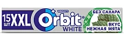 Жевательная резинка Orbit White XXL Нежная мята без сахара, 21г