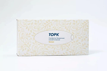 Салфетки косметические 100 штук в картонном боксе, 2-слойные, Tellus/TORK Premium (Система F1), 1203