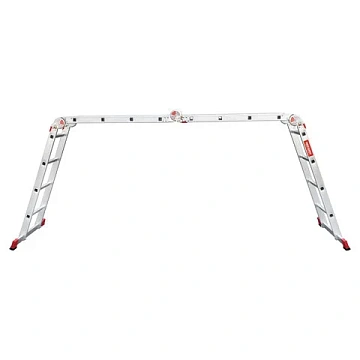 Лестница-трансформер алюминиевая 4х4 ступени, высота 4,5 м (4 секции по 1,2 м) до 150 кг, вес 16,5 к