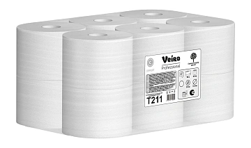 Туалетная бумага Veiro Professional Comfort T211, в рулоне, 80м, 2 слоя, белая
