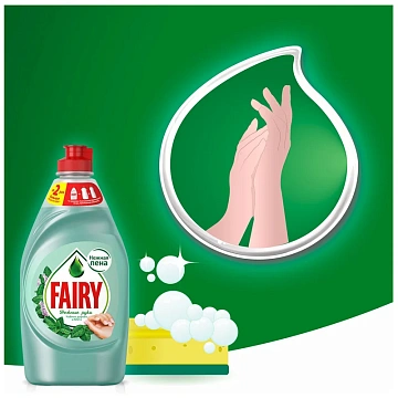 Средство для мытья посуды, 900 мл, FAIRY (Фейри) Нежные руки 'Чайное дерево и мята'