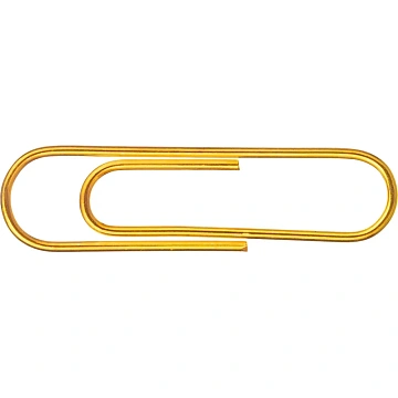 Скрепки Attache омедненные, 28 мм,негофрированные, золотистые, 100 шт/уп