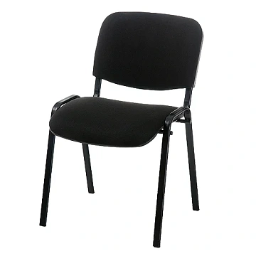 Стул посетителя Furniture Изо ткань, черная, на ножках