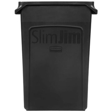 Контейнер для мусора Rubbermaid SlimJim 87л, черный, с системой вентиляции, FG354060BLA