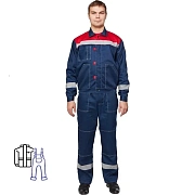 Костюм лет муж (куртка, пк) л20 син/крас 96-100/170-176 (Арсенал-СП)