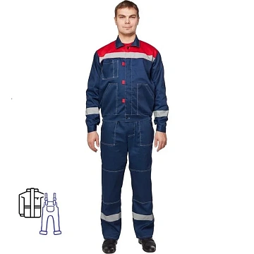 Костюм лет муж (куртка, пк) л20 син/крас 96-100/170-176 (Арсенал-СП)