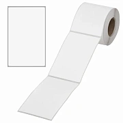 Термоэтикетки ЭКО, 75х120 мм, 300 этикеток в ролике, прозрачная подложка из пленки, 114525
