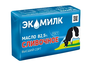 Масло сливочное Экомилк Традиционное ГОСТ 82.5%, 330г