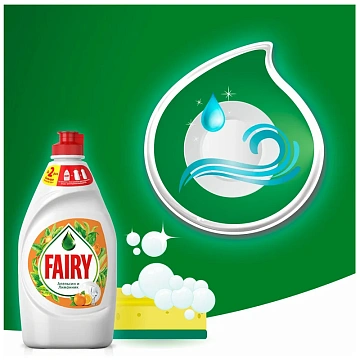 Средство для мытья посуды 900 мл, FAIRY (Фейри) 'Апельсин и лимонник', 700415