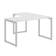 Стол угловой XQCT 1415 Белый/Алюминий 1400х1500х750