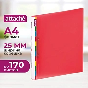 Папка на 2-х кольцах пласт Attache Diagonal красный