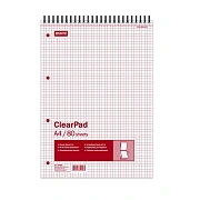 Блокнот 80л,без/лин,А4,Clear Pad,белый 60г/м