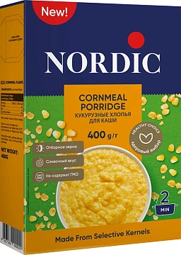 Хлопья кукурузные Nordic для каши, 400г