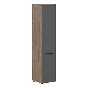 Шкаф колонка с глухой дверью MHC 42.1 Антрацит/Кария Пальмира 429х423х1956 MORRIS TREND
