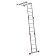 Лестница-трансформер алюминиевая 4х4 ступени, высота 4,5 м (4 секции по 1,2 м) до 150 кг, вес 16,5 к