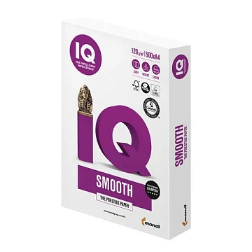 Бумага IQ 'Smooth', А4, 120г/м2, 500л., 170%
