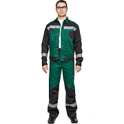 Костюм лет муж (куртка, бр) л21 зел/чер 112-116/182-188
