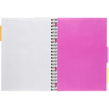 Бизнес-тетрадь 140л,кл,А5,SPIRAL BOOK Серый,евроспир,обл.пласт,раздел.84109