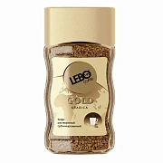 Кофе растворимый LEBO 'Gold' 100 г, стеклянная банка, сублимированный