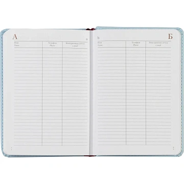 Ежедневник недатированный А6+ VELVET (ЗЕФИРНЫЙ ГОЛУБОЙ) 3-495/35