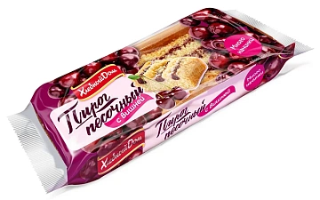 Пирог Хлебный дом песочный с вишней, 300г