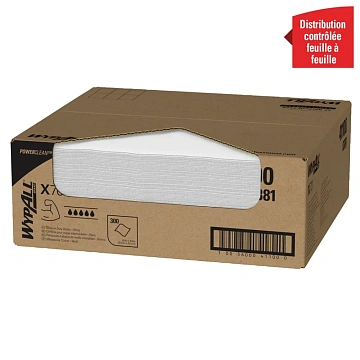Протирочные салфетки Kimberly-Clark WypAll X70 8381, белые, 300 листов, 1 слой, 37.8 х 42.2см