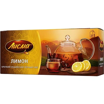 Чай Лисма Крепкий, черный, 25 пакетиков