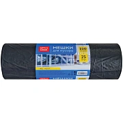 Мешки для мусора  220л OfficeClean ПВД, 88*130см, 30мкм, 25шт., черные, в рулоне