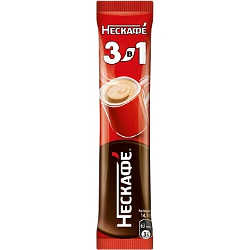 Кофе Nescafe 3 в 1 классический раств., шоу-бокс, 20штx14,5г