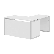 Стол угловой XQPCT 1415H Белый/Алюминий 1400х1500х750 XTEN-QP
