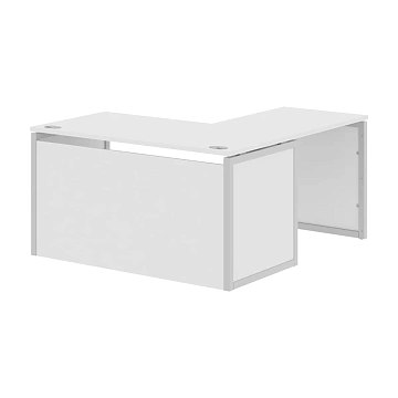 Стол угловой XQPCT 1415H Белый/Алюминий 1400х1500х750 XTEN-QP