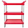 Тележка сервисная Rubbermaid г/п 90.7кг, 3 яруса, открытая, красная, FG342488RED