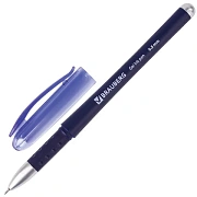 Ручка гелевая с грипом BRAUBERG 'FINE GEL SOFT', СИНЯЯ, игольчатый узел 0,5 мм, линия письма 0,35 мм, 141182