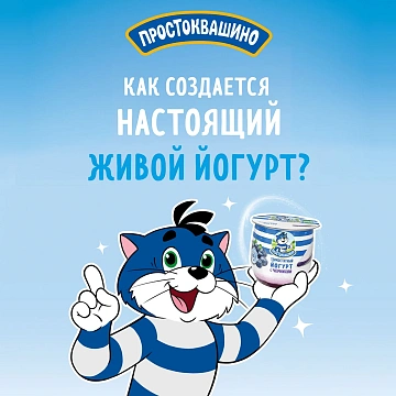 Йогурт термостатный Простоквашино с черникой 3.4%, 160г