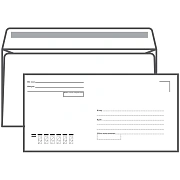 Конверт E65, Ряжская печатная фабрика, 110*220мм, с подсказом, б/окна, кл. край, 1000шт