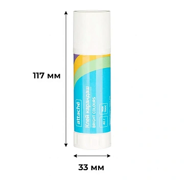 Клей-карандаш 40г Attache Bright colours, Чехия