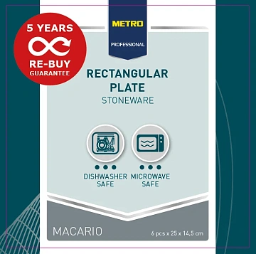 Блюдо Metro Professional Macario 25х14.5см, белое, 6шт/уп