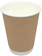 Стакан одноразовый DW12 крафт, 355мл, бумажный, для горячих напитков, 20шт/уп