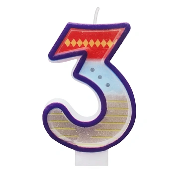 Свеча-цифра 3 Fiolento Friendly Birthday