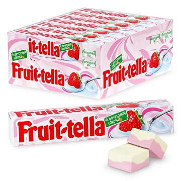 Жевательные конфеты Fruittella Клубничный йогурт, 41г