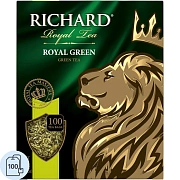 Чай RICHARD 'Royal Green' зеленый, 100 пакетиков по 2 г, 610150