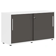 Шкаф низкий с дверьми купе ELC 1343 Мокко/Белый/Белый 1346х430х750 EDIS