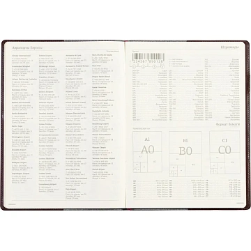 Еженедельник недатированный коричнев,A4,222х302мм,64л,Br.V.PROFY 3-098/03