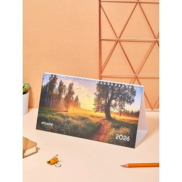 Календарь-домик настольный 2026 Attache, Природа России, 240х130