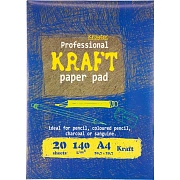 Папка для рисования и эскизов Kroyter А4,20л,бл.крафт 140г,02656