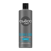Шампунь Сьёсс Men Clean & Cool для нормальных и жирных волос, глубокое очищение, 450мл