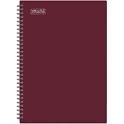 Бизнес-тетрадь А4 96л пластик бордов с тиснением Attache гребень клетка