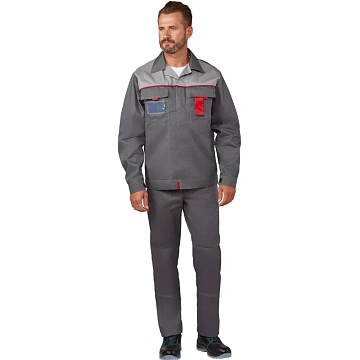 Костюм летний муж л10-КБР т-сер/св-сер(р.44-46) 182-188 (серия Л)