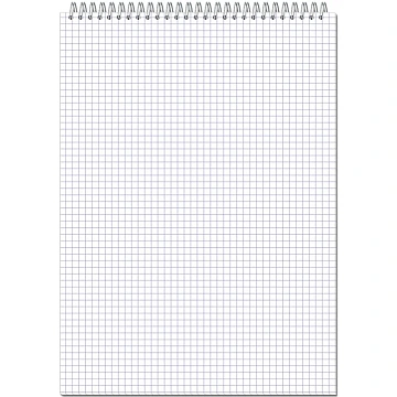 Блокнот А4,80л,клетка,метал.гребень,цв.обложка Стильный Офис 2752